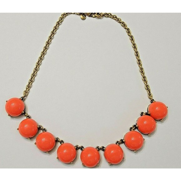 J.CREW Jewelry - J Crew Orange Bubble Statement Necklace